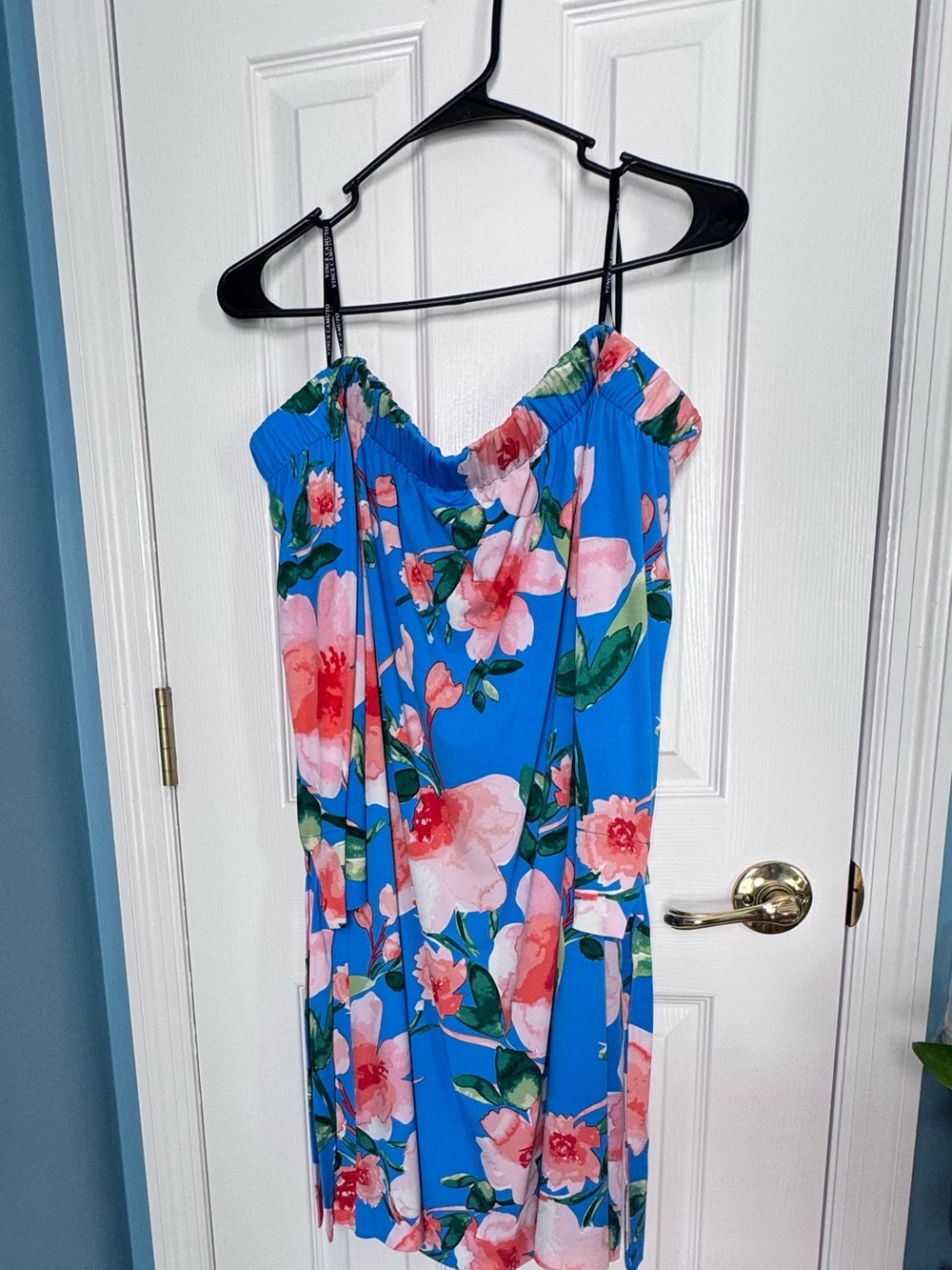 Vince Camuto Off The Shoulder Blue Floral Sundress
